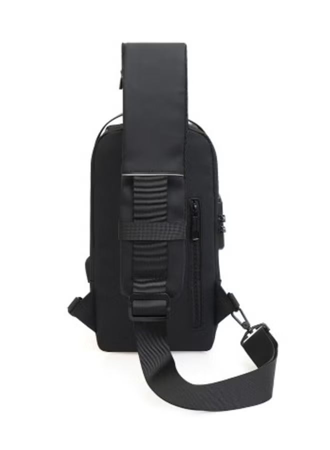 فاشون حقيبة كتف مضادة للسرقة للرجال، حقيبة كتف رياضية مضادة للسرقة، حقيبة كتف مضادة للسرقة، حقيبة صدر مضادة للماء، حقيبة دراجة نارية، شحن يو اس بي، حقائب كتف ماسنجر - Image 5